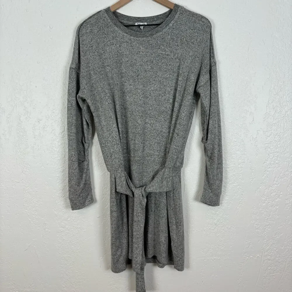 Splendid Addison Jersey Mini Dress in Heathered Grey NWT Size Small